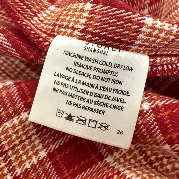 Brandy Melville John Galt Cara Plaid Mini Skirt Red - Picture 9 of 12